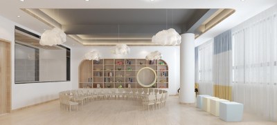 现代幼儿园教室3D模型下载